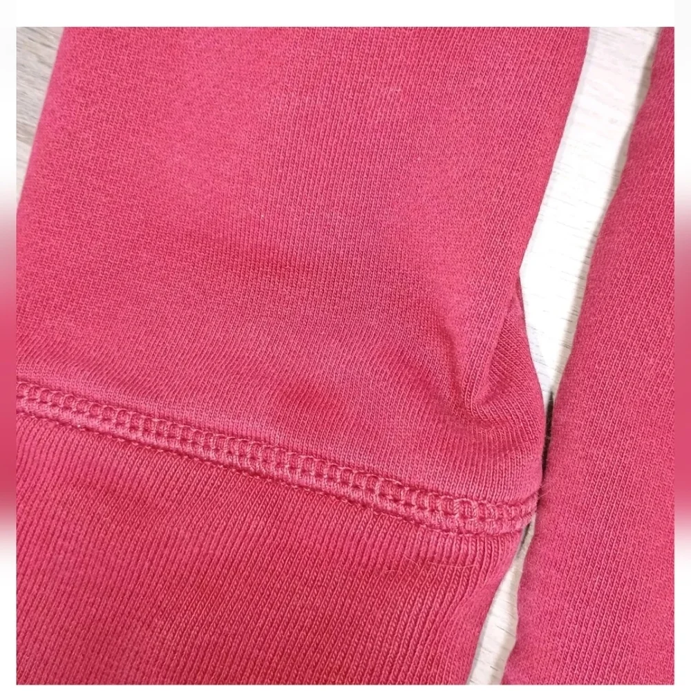 True Religion Red Maroon Pullover Pocket Logo Hoodie Sweatshirt Size Medium